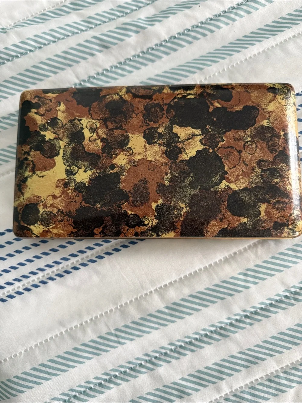 Vintage Velvet Earring Organizer Case - Gold Interior